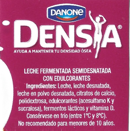 Ingredients del iogurt Densia