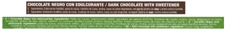 Ingredients de les xocolates. Fes clic per ampliar.